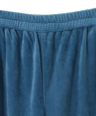 Green Parks ぽかぽか裏起毛ベロアイージーパンツ Blue