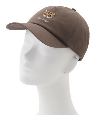 MOONBAT 【FUDGE掲載】ポール & ジョー (PAUL & JOE ACCESSOIRES) 猫 ヌネット刺繍 キャップ ダークブラウン