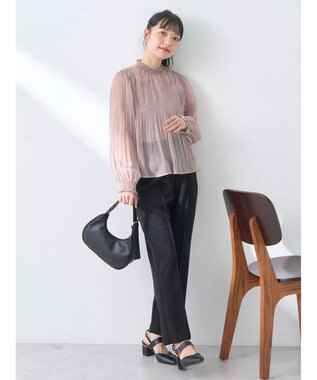 earth music&ecology マジョリカプリーツシアープルオーバー Pink Beige