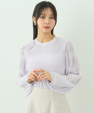 earth music&ecology マジョリカプリーツブラウス