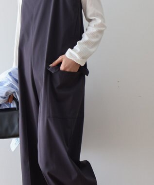 AMERICAN HOLIC カーゴポケットキャミサロペット Charcoal Gray