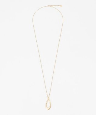 J.PRESS LADIES オーバルドロップ ネックレス ゴールド系