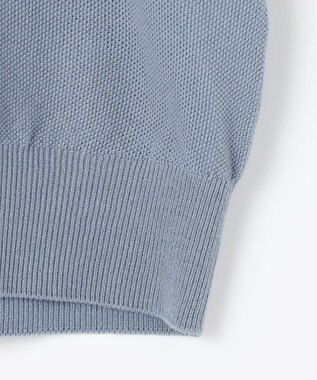 J.PRESS LADIES L 【洗える】 カノコ ポロ ニット ダルブルー系