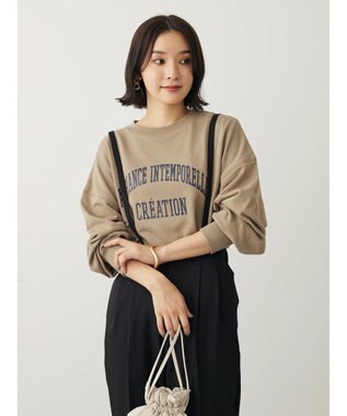 Green Parks アソートロゴ裏毛プルオーバー Brown