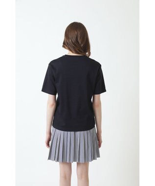 DAKS ロゴ スパンコール Tシャツ ラベンダー
