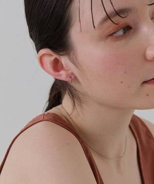 Phoebe 〈シリーズ累計販売10000点突破！〉〈金属アレルギー対応〉ミニフープピアス/サージカルステンレス　シルバー シルバー