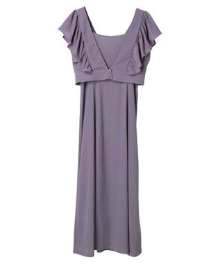 earth music&ecology ＳＥＴ２点　フリルショルダーツーピースワンピース Lavender