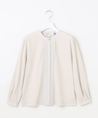 J.PRESS LADIES 【吸水速乾】プレーティングジャージー タックディティール カットソー ライトグレー系