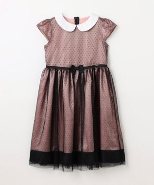 組曲 KIDS 【150-160㎝】チュールドット ドレス ピンク系5