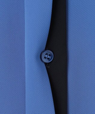 ICB L 【新色追加・接触冷感・UVケア・速乾・洗える】BackSatinAmunzen 5分袖バンドカラーブラウス ラピスラズリ系