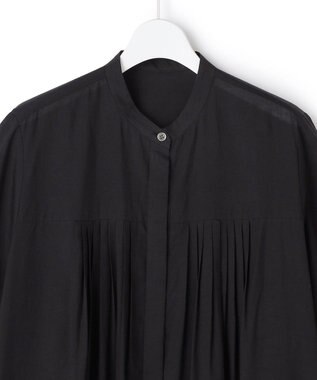 ICB 【先行予約】リネンスラブローン シャツワンピース ブラック