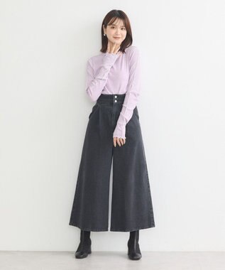 earth music&ecology メローハイネックプルオーバー Lavender