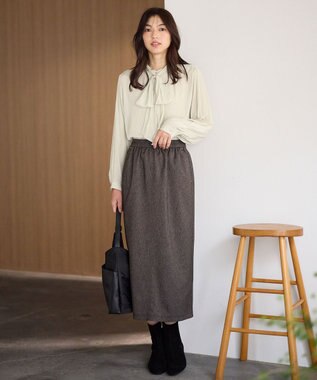 ANY 【洗濯機可】２ＷＡＹボウタイブラウス エクリュ