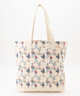 J.PRESS MEN 【AaronChang】【UNISEX】プリント トートバッグ ホワイト系5