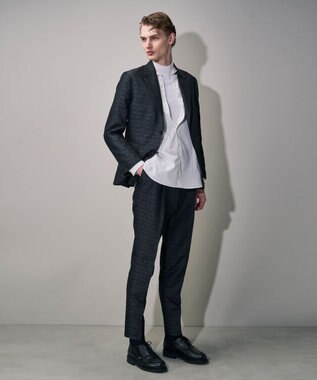 JOSEPH HOMME 【HIGH GRADE LINE】コットンポプリン　バンドカラーシャツ ホワイト系