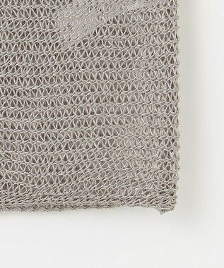 自由区 クロッシェライクニット ジレ グレー