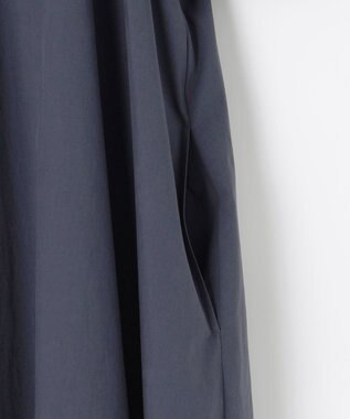 23区 【SLOW/一部店舗限定】タンブラーコットンブロード シャツワンピース ダルブルー系
