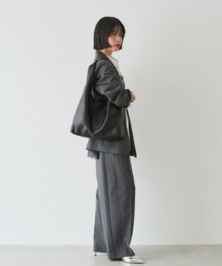 russet レザーホーボーバッグ L(CE-1654) Black