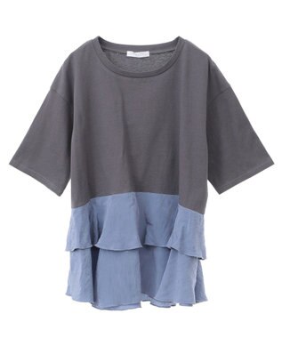 Green Parks サテンティアードドッキングプルオーバー Charcoal Gray