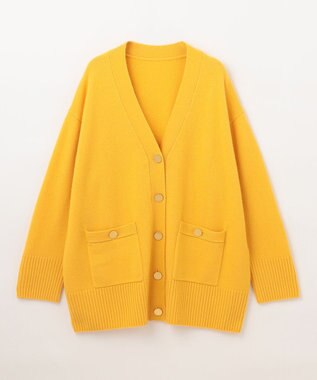 GRACE CONTINENTAL メリノウールニットカーディガン イエロー