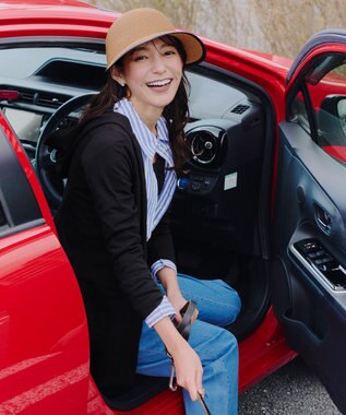 Tiaclasse 【選べる2TYPEデザイン】ストローサンバイザー & ストローキャップ ベージュ（キャップ）