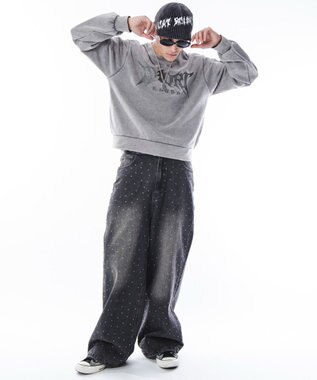 WEGO 【ユニセックス着用ITEM】コンパクトフィットロゴプルオーバー グレー