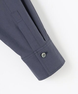 23区 【SLOW/一部店舗限定】タンブラーコットンブロード シャツワンピース ダルブルー系