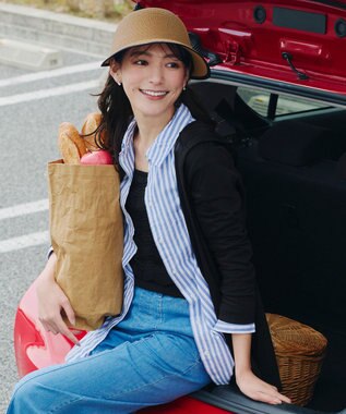 Tiaclasse 【選べる2TYPEデザイン】ストローサンバイザー & ストローキャップ ベージュ（キャップ）