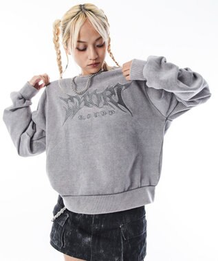 WEGO 【ユニセックス着用ITEM】コンパクトフィットロゴプルオーバー グレー