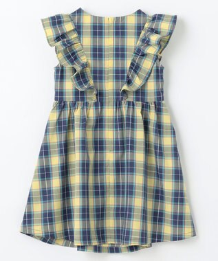 組曲 KIDS 【110-140㎝】チェックフリル ワンピース イエロー系5