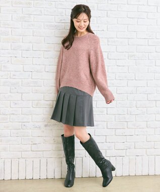 Feroux プリーツミニ スカート グレー系