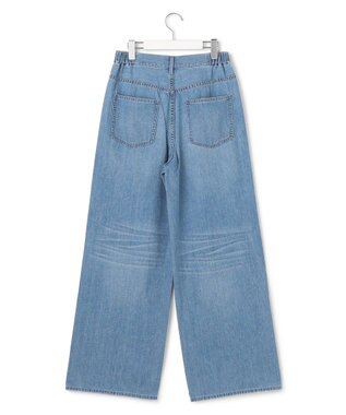 23区 【SLOW/一部店舗限定】LIGHT DENIM  ワイド パンツ ブリーチ