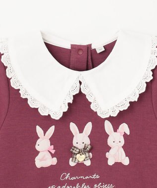 ANY KIDS 襟付き ワンピース ボルドー