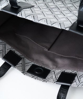 MIYABIYA  LAQUOH クロス柄ジャガードトートバッグ L ブラック