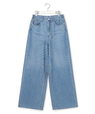 23区 【SLOW/一部店舗限定】LIGHT DENIM  ワイド パンツ ブリーチ