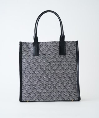 MIYABIYA  LAQUOH クロス柄ジャガードトートバッグ L ブラック