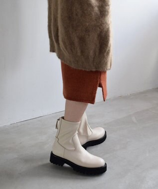 Bridget Birkin 【PARADIS COULEUR】EVAソールバックジップストレッチブーツ アイボリー