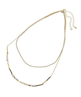 Green Parks ｅｖｅｒｙ　ｗａｌｋ．２点セットビーズＭＩＸネックレス Gold