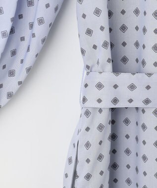 J.PRESS LADIES S 【洗える】ジオメトリックプリント ワンピース サックス系