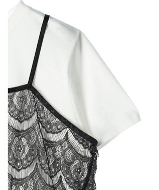 earth music&ecology ＳＥＴ２点レースキャミソール＋ＴＥＥ Black