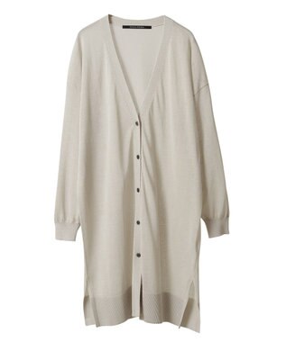 YECCA VECCA シアーニットロング丈カーディガン Light Beige