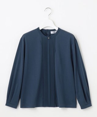 J.PRESS LADIES 【吸水速乾】プレーティングジャージー タックディティール カットソー ダルブルー系