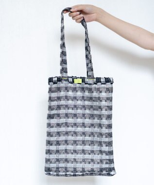 COQ ウォーターチェック リバーシブルトートバッグ A4サイズ ブラック