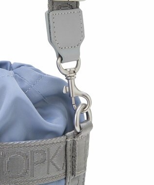 TOPKAPI 【Breath TOPKAPI】ナイロン ロゴテープ バケツ 巾着 ショルダー バッグ ブルーグレー