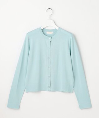 ANY SIS L 【好印象ブライトニット】ラメライン カーディガン アイスブルー