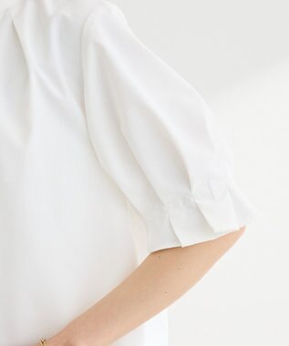 Green Parks タックショートスリーブブラウス Off White