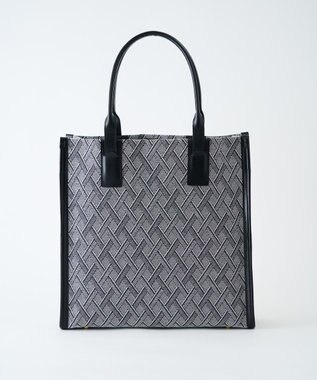 MIYABIYA  LAQUOH クロス柄ジャガードトートバッグ L ブラック