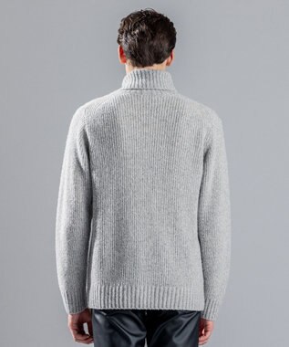JOSEPH HOMME エクストラファインブークレ　タートルネックニット ライトグレー系