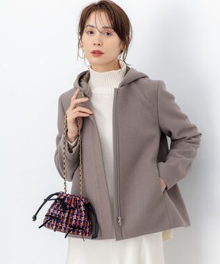 組曲 L ウールモッサ ショートコート ブラウン系