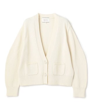 BEIGE， HELIODOR / マリンボタンクロップドカーディガン Ecru